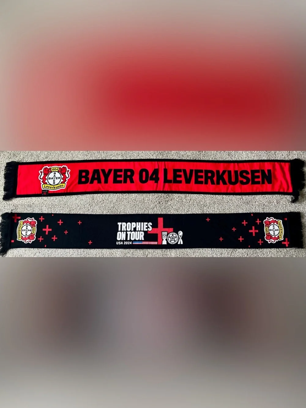 Bayer 04 Leverkusen Trophies On Tour USA 2024 Soccer Scarf